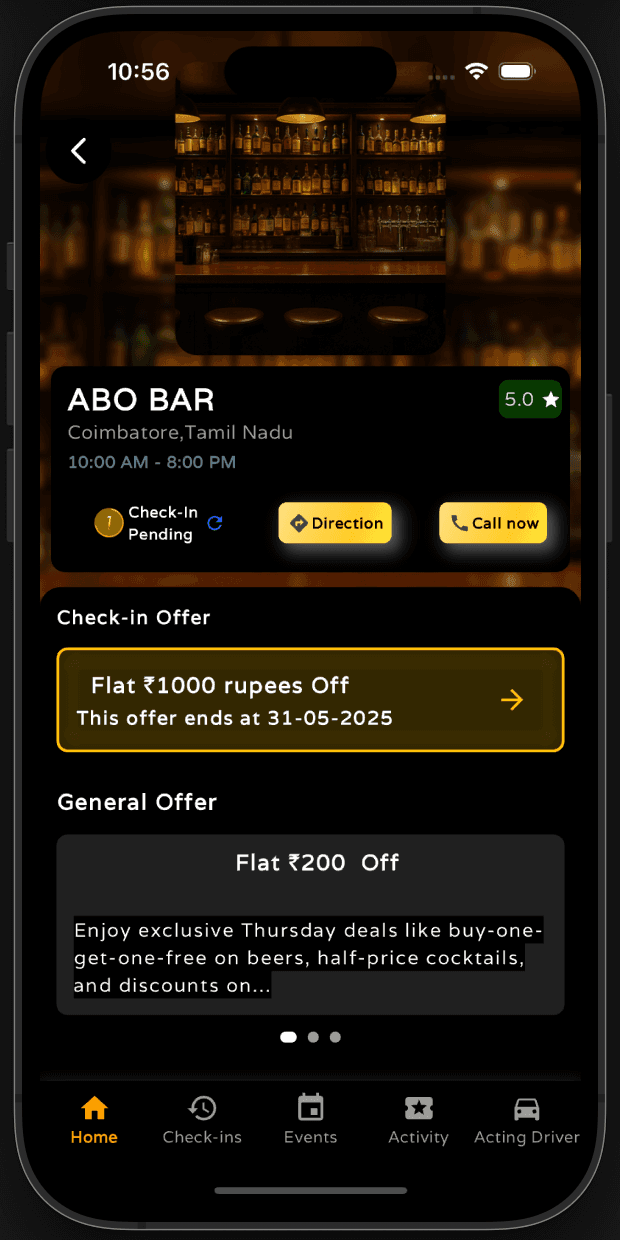 ABO App Home Screen